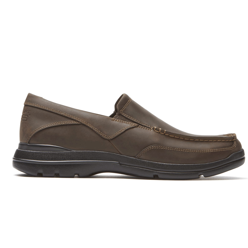 Slip-Ons Rockport Hombre Mexico - Junction Point Marrom Oscuro - QGMBE1674